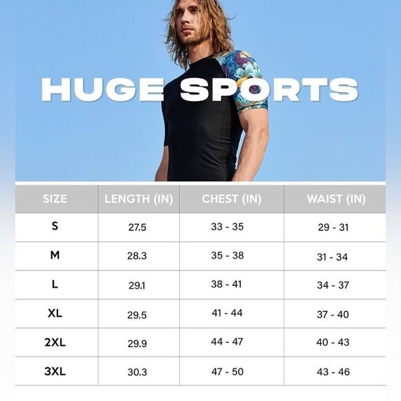 HUGE SPORTS One for All Essential Short Sleeve Rash Guard Champ Blu Digital Sz S - Picture 11 of 11